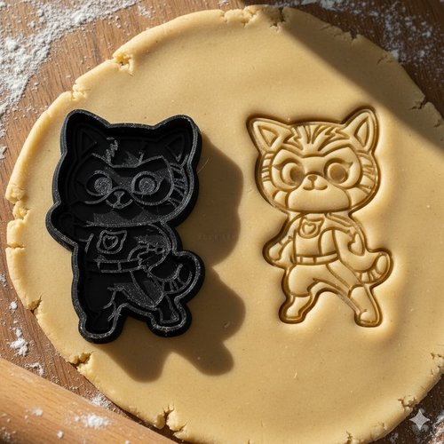 Emporte-pièce chat super-héros 8cm - moule à biscuit artisanal
