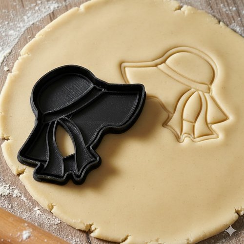 Emporte-piece chapeau de soleil avec ruban 8 cm - moule a biscuit