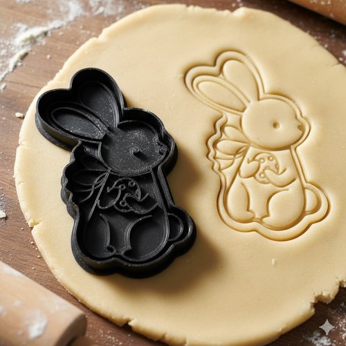 Emporte-piece lapin de paques 8 cm - moule biscuit artisanal