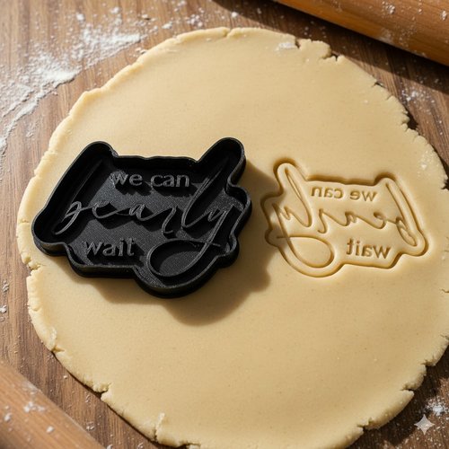 Emporte-piece we can bearly wait - moule biscuits baby shower 8 cm