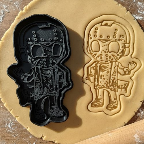 Emporte-piece jason voorhees 8 cm - moule biscuit horreur artisanal