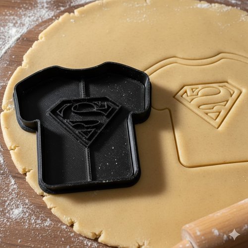Emporte-piece superman t-shirt 8 cm - moule biscuit artisanal