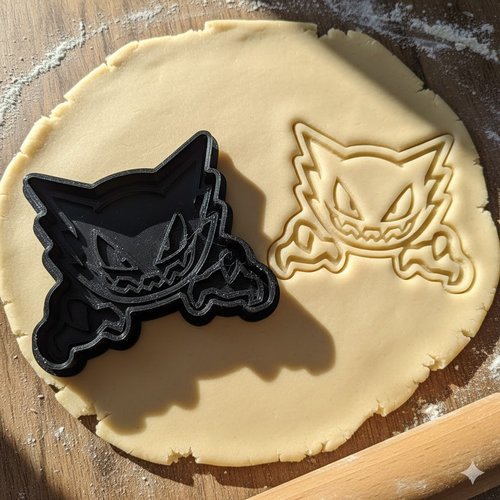 Emporte-piece gengar pokemon 8cm - moule a biscuit artisanal noir