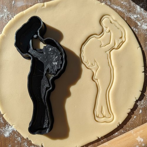 Emporte-piece maman et bebe silhouette 8 cm - moule biscuit artisanal