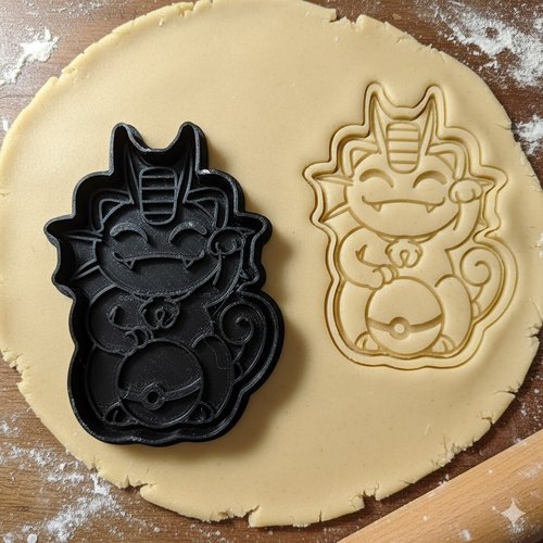 Emporte-piece meowth pokemon - moule biscuit artisanal 8 cm