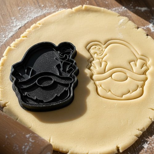 Emporte-piece gnome noel 8cm - moule a biscuit artisanal