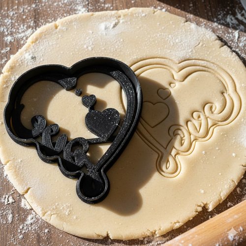Emporte-piece coeur love 8 cm - moule biscuits saint-valentin