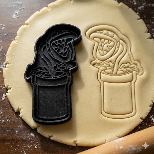 Emporte-pièce plante piranha 8cm - moule biscuit pâtisserie