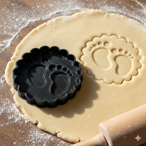 Emporte-piece pieds de bebe 8cm pour biscuits et pate a sucre