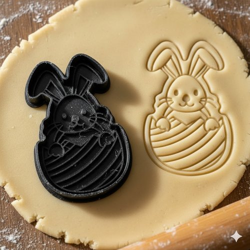 Emporte-pièce lapin de pâques 8 cm - moule à biscuits artisanal