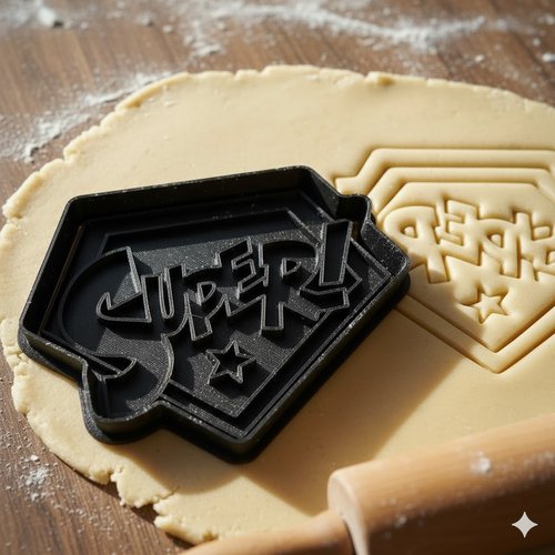 Emporte-pièce super ! 8 cm - moule à biscuit artisanal noir