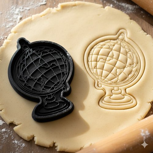 Emporte-pièce globe terrestre 8 cm - moule à biscuit voyage