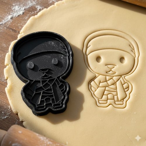 Emporte-piece chibi ninja pour biscuits et pâtisserie - 8 cm