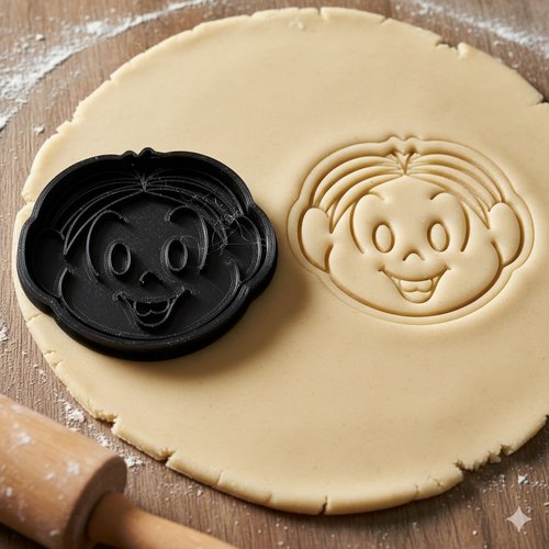 Emporte-piece visage enfant - moule biscuits 8 cm