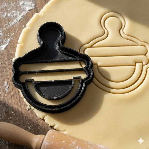 Emporte-pièce artisanat 8 cm noir - moule à biscuits et pâte à sucre