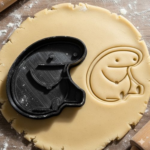 Emporte-piece flork en plastique noir 8 cm pour biscuits originaux