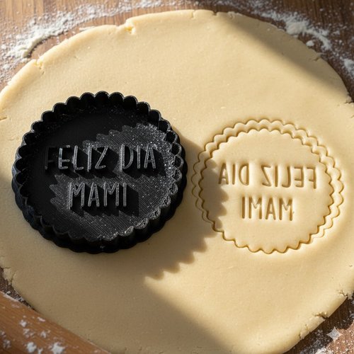 Emporte-piece feliz dia mami 8cm - moule biscuits fête des mères