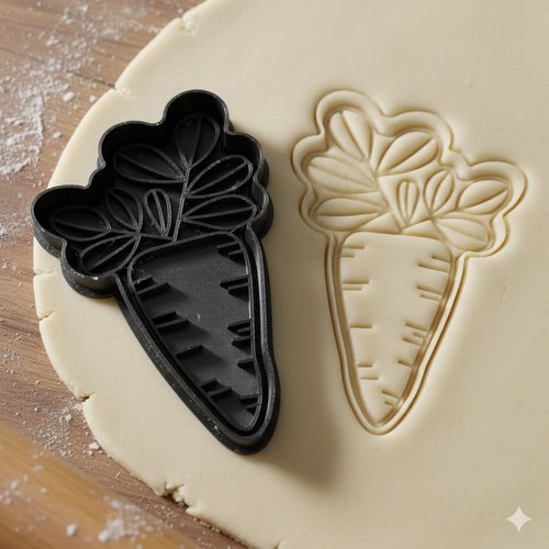 Emporte-piece carotte 8cm - moule biscuits et pate a sucre