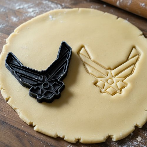Emporte-piece logo air force 8cm pour biscuits et patisserie