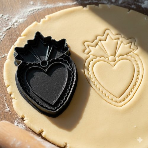 Emporte-piece coeur sacre 8 cm - moule biscuit artisanal