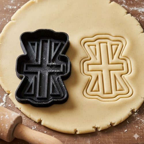 Emporte-piece artisanal motif graphique - moule biscuit 8 cm