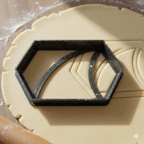 Emporte-piece hexagonal logo nvidia - moule patisserie 8 cm