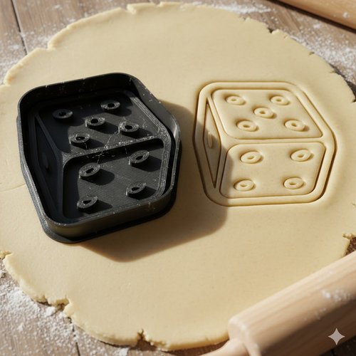 Emporte-piece de de a jouer 8 cm - moule pour biscuits et patisserie