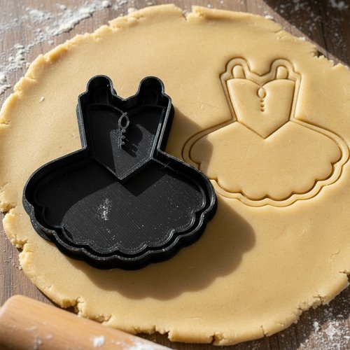 Emporte-pièce robe de danseuse 8 cm - moule à biscuit artisanal