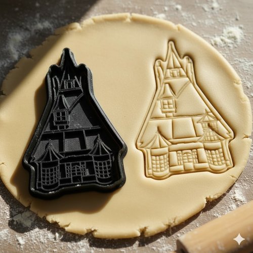 Emporte-piece maison magique 8 cm - moule a biscuits artisanal