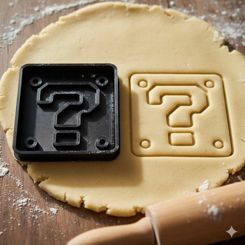 Emporte-pièce bloc point interrogation - moule biscuits 8 cm