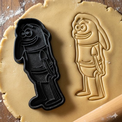 Emporte-piece poisson bob l'eponge 8 cm - moule biscuit artisanal