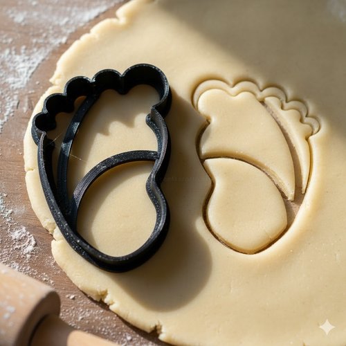 Emporte-piece pied de bebe 8 cm pour biscuits et pate a sucre