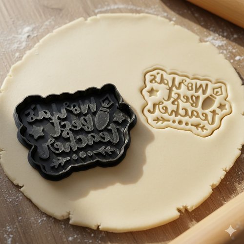 Emporte-pièce world's best teacher - moule à biscuits enseignant 8cm