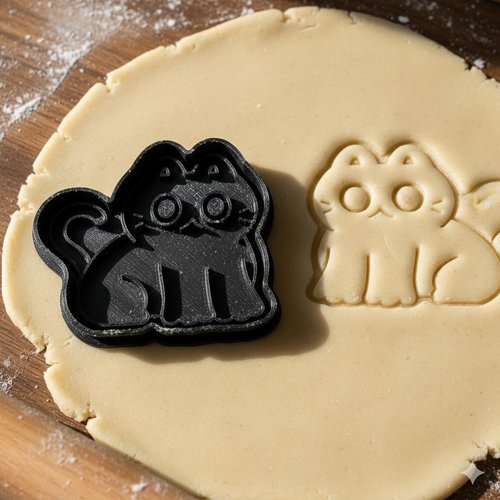 Emporte-piece chat kawaii 8 cm - moule a biscuits et pate sablée