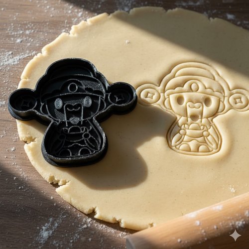 Emporte-piece artisanal monkey king 8 cm - moule a biscuit noir