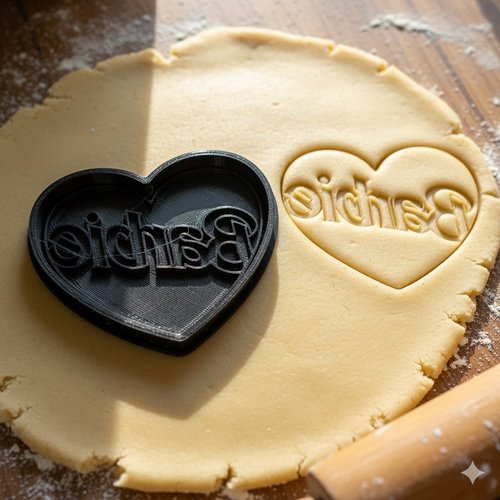 Emporte-piece coeur barbie pour biscuits et pate a sucre - 8 cm