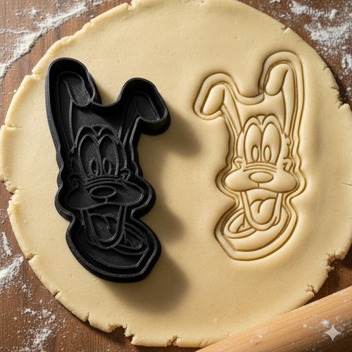 Emporte-piece chien rigolo 8 cm - moule a biscuit artisanal noir