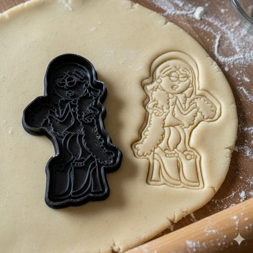 Emporte-piece de patisserie artisanal figurine 8 cm - couleur noir