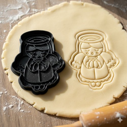 Emporte-piece ange de noël 8 cm - moule biscuits et pate a sucre