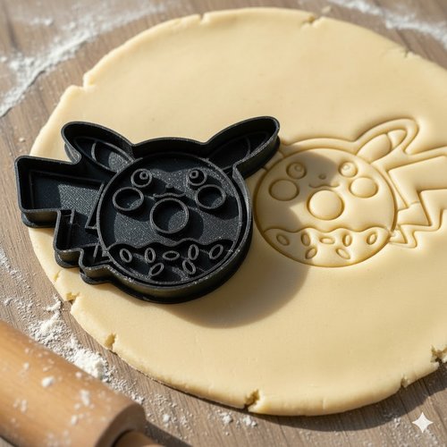 Emporte-piece pikachu pokemon artisanal pour biscuits - 8 cm