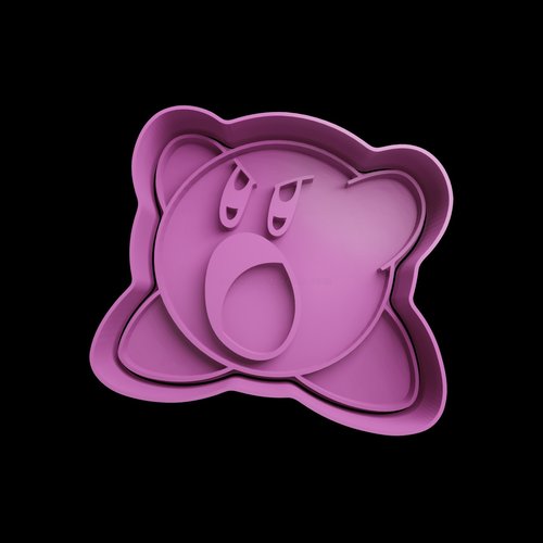 Emporte-pièce kirby en colère - moule à biscuits artisanal 8 cm