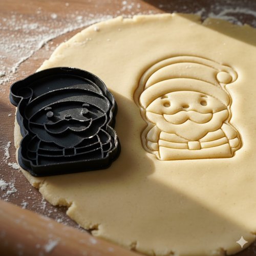 Emporte-piece pere noel 8 cm - moule a biscuit artisanal