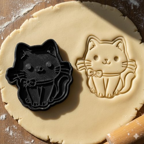Emporte-pièce chat mignon - moule biscuit pour pâtisserie - 8 cm