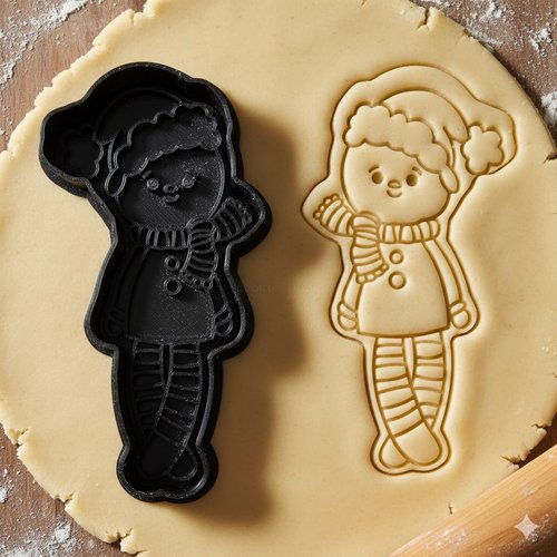 Emporte-piece elfe de noel 8 cm - moule a biscuits artisanal