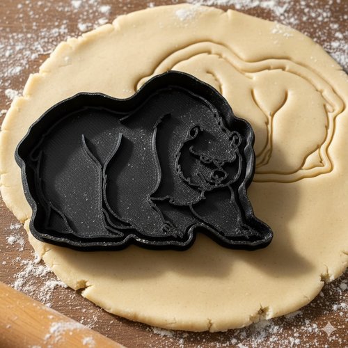 Emporte-pièce ours artisanal 8 cm - moule biscuit et pâte à sucre