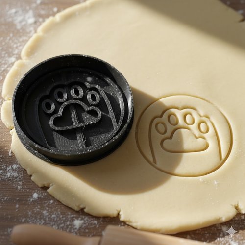 Emporte-piece patte de chat 8 cm - moule biscuit artisanal