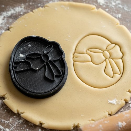 Emporte-piece noeud pour biscuits et pate a sucre - 8 cm