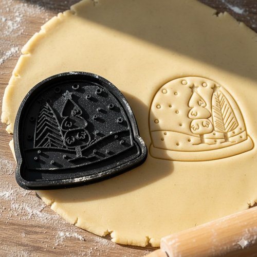 Emporte-piece boule de neige noel 8cm - moule sables artisanaux