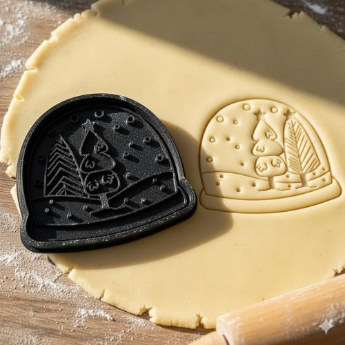 Emporte-piece boule de neige noel 8 cm - moule biscuit artisanal