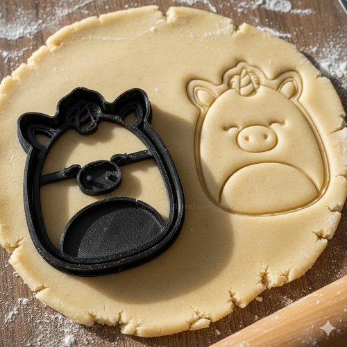 Emporte-piece licorne cochon pour biscuits et patisserie - 8 cm